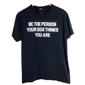 Funny DOG Person mom Lover T Shirt Black Medium